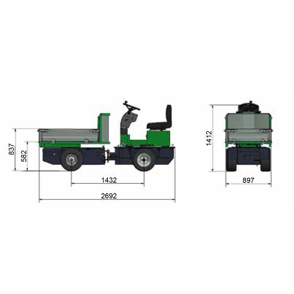 dimensions du minitruck RS