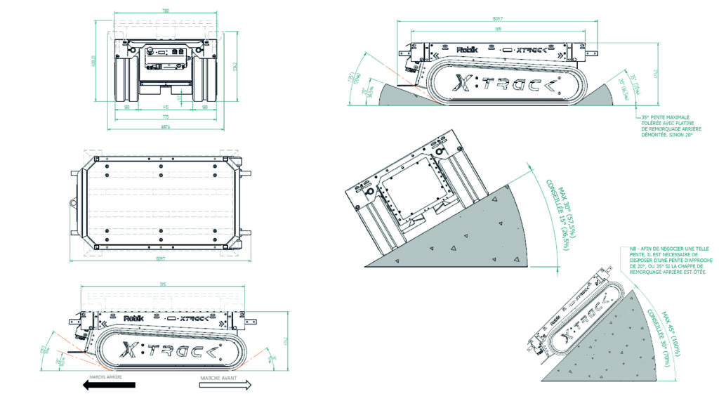 dimensions du robik sates x track